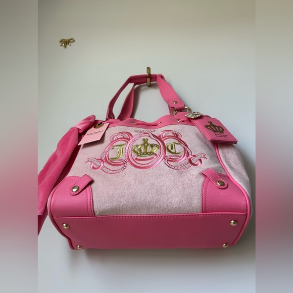 Viral Juicy pink lovers club y2k daydreamer tote bag terrycloth exclusive HTF - Picture 2 of 8